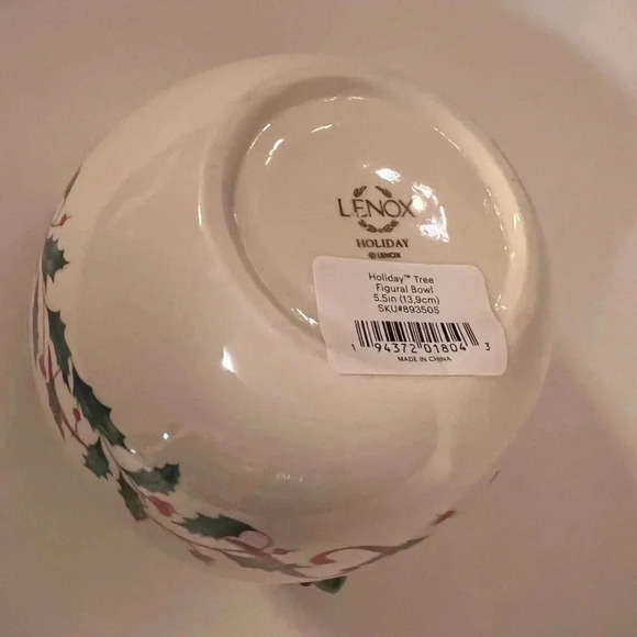 NEW Lenox Holiday Tree Figural Ceramic Candy Dish Bowl 5.5" - Picture 4 of 5